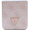 Guess 4G PU Leather Triangle Zadný Kryt pre Samsung Galaxy Z Flip5 Pink