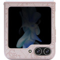 Guess 4G PU Leather Triangle Zadný Kryt pre Samsung Galaxy Z Flip5 Pink