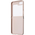 Guess 4G PU Leather Triangle Zadný Kryt pre Samsung Galaxy Z Flip5 Pink