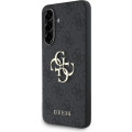 Guess PU 4G Metal Logo Zadný Kryt pre Samsung Galaxy A56 5G Grey