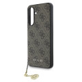 Guess 4G Charm Zadný Kryt pre Samsung Galaxy A56 5G Brown