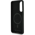 Karl Lagerfeld Liquid Silicone Double Heads MagSafe Zadný Kryt pre Samsung Galaxy S25 Edge Black