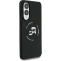 Karl Lagerfeld Liquid Silicone Double Heads MagSafe Zadný Kryt pre Samsung Galaxy S25 Edge Black