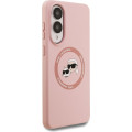 Karl Lagerfeld Liquid Silicone Double Heads MagSafe Zadný Kryt pre Samsung Galaxy S25 Edge Pink