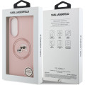 Karl Lagerfeld Liquid Silicone Double Heads MagSafe Zadný Kryt pre Samsung Galaxy S25 Edge Pink