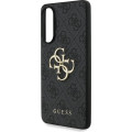 Guess PU 4G Metal Logo Zadný Kryt pre Samsung Galaxy S25 Edge Grey