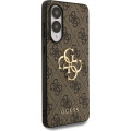 Guess PU 4G Metal Logo Zadný Kryt pre Samsung Galaxy S25 Edge Brown