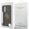 Guess PU 4G Metal Logo Zadný Kryt pre Samsung Galaxy S25 Edge Brown