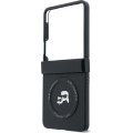 Karl Lagerfeld PU Karl and Choupette Heads Magnetic Zadný Kryt pre Samsung Galaxy Z Flip8 Black