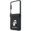 Karl Lagerfeld PU Saffiano Karl and Choupette Zadný Kryt pre Samsung Galaxy Z Flip8 Black