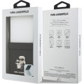 Karl Lagerfeld PU Saffiano Karl and Choupette Zadný Kryt pre Samsung Galaxy Z Flip8 Black