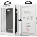 Guess Saffiano PU Silicone Zadný Kryt pre Apple iPhone 7 / iPhone 8 / iPhone SE (2020) / iPhone SE (2022) Black