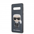 Karl Lagerfeld Ikonik Full Body PC/TPU Puzdro pre Galaxy S10 Blue