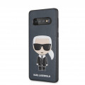Karl Lagerfeld Ikonik Full Body PC/TPU Puzdro pre Galaxy S10 Blue