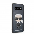 Karl Lagerfeld Ikonik Full Body PC/TPU Puzdro pre Galaxy S10 Blue