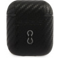 Ferrari Carbon PC/PU Puzdro pre AirPods 1 / AirPods 2 Black