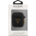 Guess Triangle Silikónové Puzdro pre AirPods 1 / AirPods 2 Black
