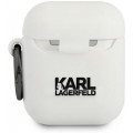 Karl Lagerfeld Karl Head Puzdro pre AirPods 1 / AirPods 2 White