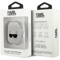 Karl Lagerfeld Choupette Head Puzdro pre AirPods 1 / AirPods 2 White