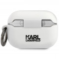 Karl Lagerfeld Choupette Head Puzdro pre Airpods Pro White
