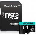 ADATA Premier Pro microSDXC UHS-I U3 Class 10(V30S) 64GB + Adaptér