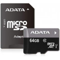 ADATA Premier microSDXC UHS-I Class 10 card 64GB + Adaptér