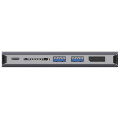 HYPERTEC Viacportový USB-C rozbočovač USB-C / 2x USB 3.0 / 4K HDMI / 4K Display Port / RJ45 / SD Card Reader