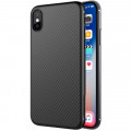 Nillkin Synthetic Fiber Ochranný Zadný Kryt Carbon Black pre iPhone X / Xs