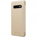 Nillkin Sparkle Folio Puzdro pre Samsung Galaxy S10 Gold 