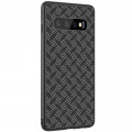 Nillkin Synthetic Fiber Ochranný Zadný Kryt Plaid Black pre Samsung Galaxy S10
