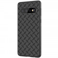 Nillkin Synthetic Fiber Ochranný Zadný Kryt Plaid Black pre Samsung Galaxy S10