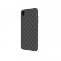 Nillkin Synthetic Fiber Ochranný Zadný Kryt Plaid Black pre iPhone Xr