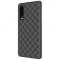 Nillkin Synthetic Fiber Ochranný Zadný Kryt Plaid Black pre Huawei P30