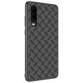 Nillkin Synthetic Fiber Ochranný Zadný Kryt Plaid Black pre Huawei P30
