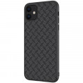 Nillkin Synthetic Fiber Ochranný Zadný Kryt pre Apple iPhone 11 Plaid Black 