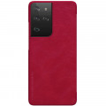 Nillkin Qin Book Puzdro pre Samsung Galaxy S21 Ultra 5G Red