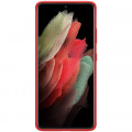 Nillkin Flex Pure Liquid Silikónový Kryt pre Samsung Galaxy S21 Ultra 5G Red