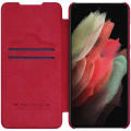 Nillkin Qin Book Puzdro pre Samsung Galaxy S21 FE 5G Red