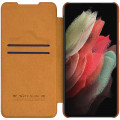 Nillkin Qin Book Puzdro pre Samsung Galaxy S21 FE 5G Brown