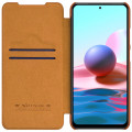 Nillkin Qin Book Puzdro pre Xiaomi Redmi Note 10 4G / Xiaomi Redmi Note 10s Brown