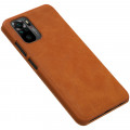 Nillkin Qin Book Puzdro pre Xiaomi Redmi Note 10 4G / Xiaomi Redmi Note 10s Brown