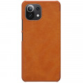 Nillkin Qin Book Puzdro pre Xiaomi 11 Lite 5G NE / Mi 11 Lite / Mi 11 Lite 5G Brown