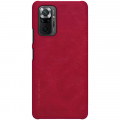 Nillkin Qin Book Puzdro pre Xiaomi Redmi Note 10 Pro / Xiaomi Redmi Note 10 Pro Max Red