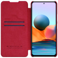 Nillkin Qin Book Puzdro pre Xiaomi Redmi Note 10 Pro / Xiaomi Redmi Note 10 Pro Max Red