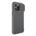 Nillkin Qin Book PRO Cloth Puzdro pre Apple iPhone 14 Pro Max Classical Grey