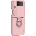 Nillkin CamShield Silky Silikónový Kryt pre Samsung Galaxy Z Flip4 Light Peach