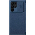 Nillkin Qin Book PRO Cloth Puzdro pre Samsung Galaxy S23 Ultra Blue
