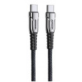Joyroom S-1230K1 USB-C to USB-C Braided Fast Charging Cable 1.2m Black