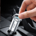 Joyroom C-A45 20W Mini 2-port Ring-Pull Fast Car Charger Silver