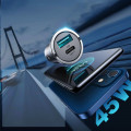 Joyroom C-A35 45W Mini 2-port Ring-pull Fast Car Charger Tarnish